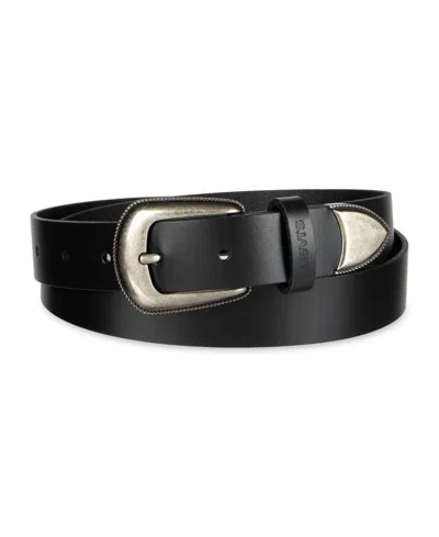 Levi's Women's Western Style Rope Detail Buckle Belt In Black
