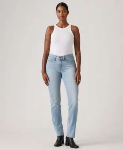 Levi's Womens 314 Shaping Slimming Straight Leg Mid Rise Jeans In Multi