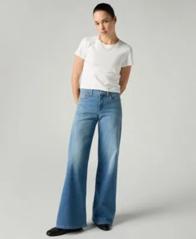 Levi's Womens 318 Shaping Stellar Stretch Wide Leg Jeans 24 26w In Sassafras