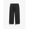 Levi's Womens Just Business 478 Baggy Capri Denim Shorts In Black