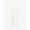 Levi's Levis Womens Ecru Booper No Damage 501 Cropped Straight-leg High-rise Jeans