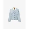Levi's Womens Morning Sun 90s Sherpa Padded-sleeves Denim Jacket In Blue