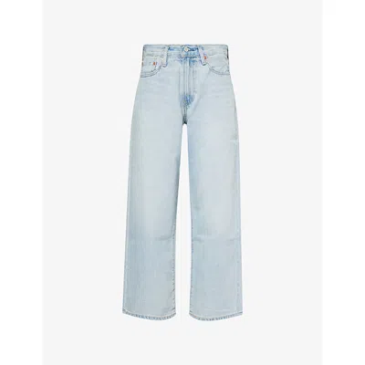 Levi's Womens Bags To Riches 578 Baggy Mid-rise Denim Jeans In Brown