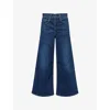Levi's Womens Blue 728 High-rise Wide-leg Stretch-denim Jeans In Blue