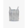 Levi's Womens Boss Business Sculpted Bustier Denim Top