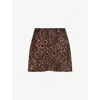 Levi's Womens Levis Icon Leopard-print Denim Mini Skirt