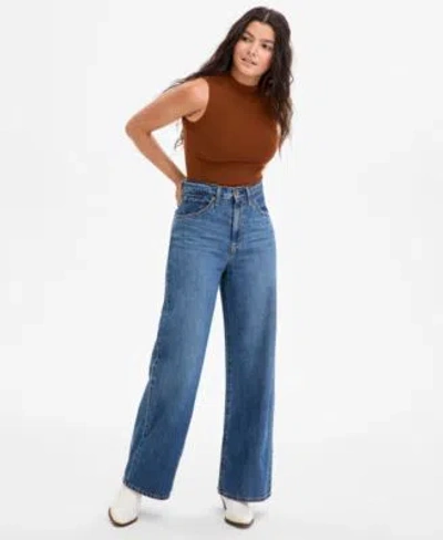 Levi's Levis Womens Cinch Waist Lightweight Baggy Jeans In Blue