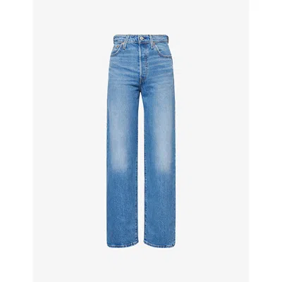 Levi's Womens Dance Around Ribcage High-rise Straight Denim Jeans