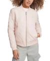 Levi's Levis Womens Diamond Quilted Casual Bomber Jacket Xs 4x In White Print