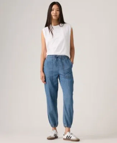 Levi's Womens Essential Mid Rise Jogger Pants In Blue