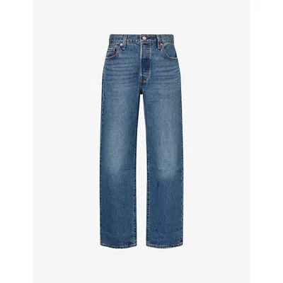 LEVI'S WOMENS BLUE 501 '90S ANKLE STRAIGHT-LEG DENIM JEANS