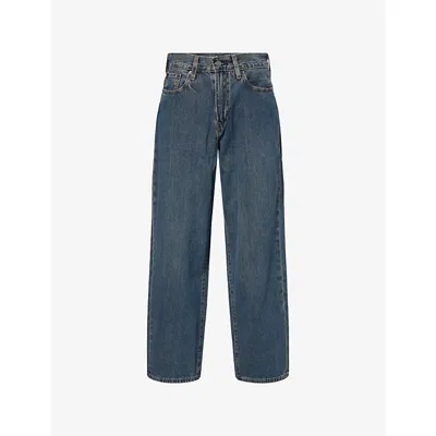 Levi's Womens Blue 578 Baggy Wide-leg Denim Jeans