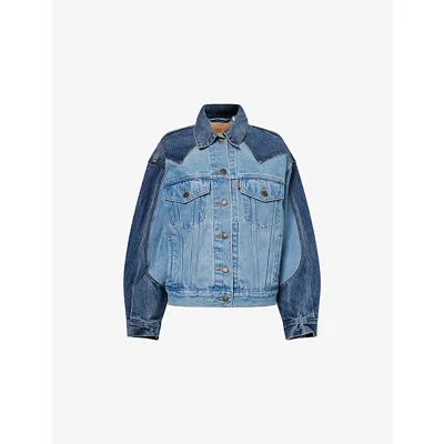 Levi's Womens Blue '90s Western Trucker Denim Jacket Xs