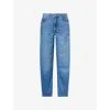 Levi's Womens Heavy Check Baggy Dad Lightweight Straight-leg Denim Jeans