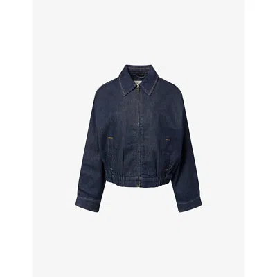 Levi's Womens Blue Ivy League Long-sleeve Denim Jacket