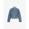 Levi's Womens Miss My Flight No Tie Balloon-sleeve Trucker Denim Jacket