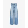 Levi's Womens Not The Same Ribcage Wide-leg Denim Jeans