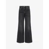 Levi's Womens On The Town No Crackle Ribcage Bell High-rise Denim Jeans