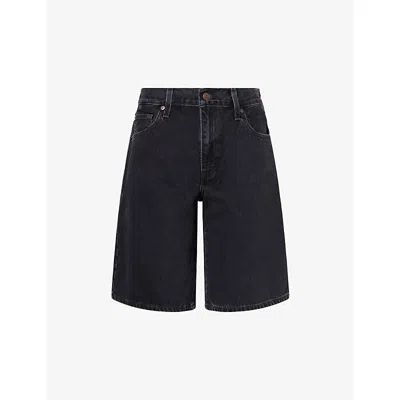 Levi's Womens Open Mind Fp Baggy Dad Jorts Denim Shorts In Black