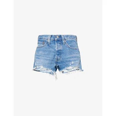 Levi's Womens Oxnard Athens 501® Original High-rise Denim Shorts