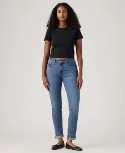 Levi's Womens Relaxed Boyfriend Tapered Leg Jeans In Black