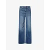 Levi's Womens Polar Perimiter Ribcage Wide-leg Denim Jeans