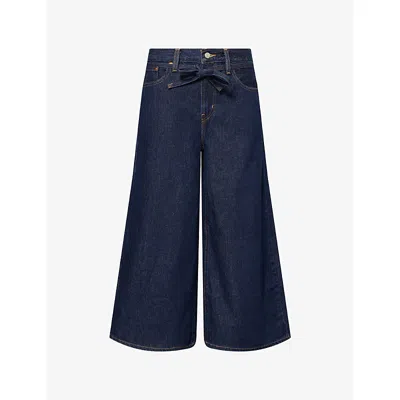Levi's Womens Shaded View Xl Loose-fit Denim Culotte Jeans