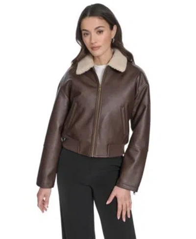 Levi's Levis Womens Sherpa Collar Bomber Jacket In Brown