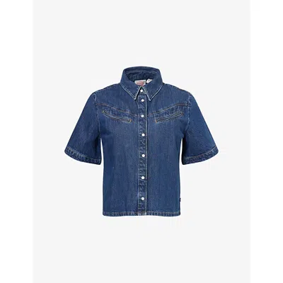 Levi's Womens Sledge Sister Rinoa Camp Short-sleeve Denim Shirt