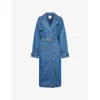Levi's Womens Lets Get Lost Again Spade Belted Denim Trench Coat Xs In Blue