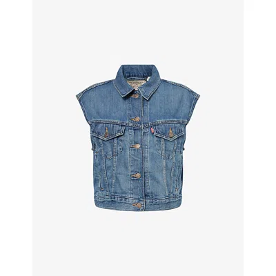 Levi's Womens Stop Flaxing Shrunken 90's Denim Vest Top Xs