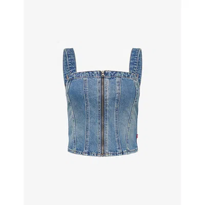 Levi's Womens Verified Vintage Sculpted Bustier Denim Top