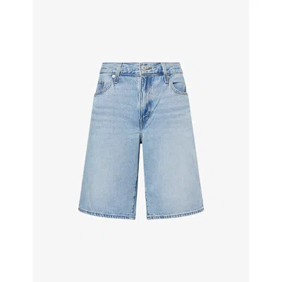 Levi's Womens Levis Baggy Dad Jort Mid-rise Denim-blend Shorts In Blue