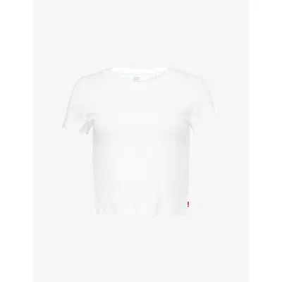 Levi's Womens White Essential Sporty Cotton-jersey T-shirt Xs