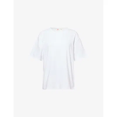 Levi's Womens White Tabor Round-neck Cotton-jersey T-shirt