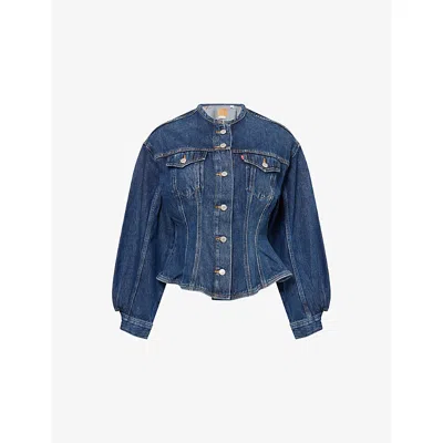 Levi's Womens Wonderlust No Tack Sculpted Trucker Denim Jacket