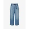 Levi's Womens Stop Flaxing Xl Straight-leg Denim And Linen Jeans In Blue