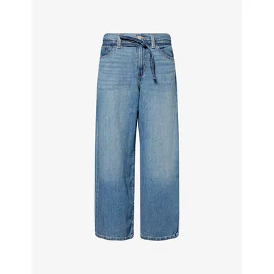 Levi's Womens Stop Flaxing Xl Straight-leg Denim And Linen Jeans