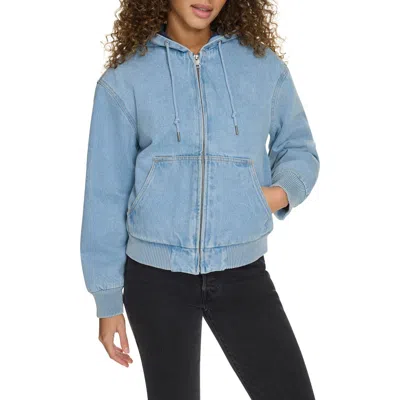 Levi's® Work Cotton Canvas Zip Jacket In Light Wash Denim