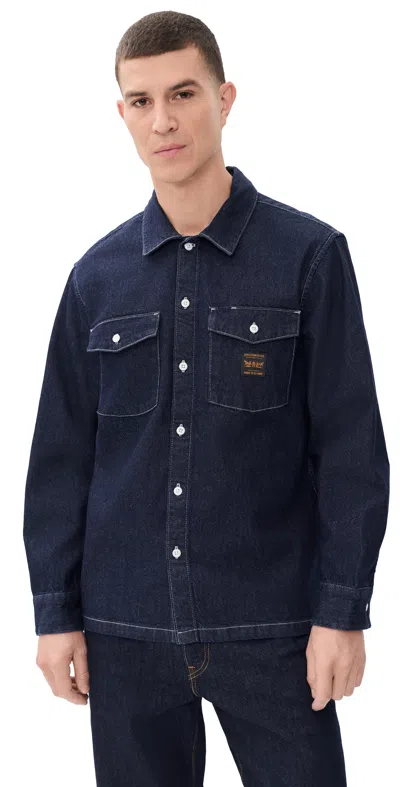 Levi's Worker Overshirt Rinse Work Repeat Ii In Burgundy