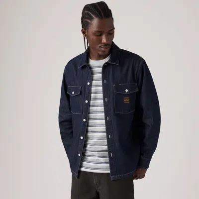 Levi's Worker Shirt In Dark Wash / Rinse Work Repeat Ii