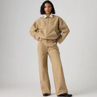 Levi's Workwear Loose Straight Pants In Beige / Canvas Kelp