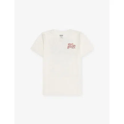 Levi's Kids' Green Worn By Cowboys Cotton-blend T-shirt 4-8 In White