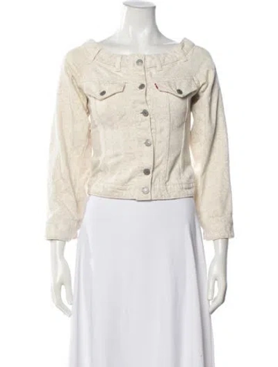 Pre-owned Levi's X Ganni Denim Jacket In Neutral