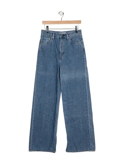 Pre-owned Levi's X Ganni High-rise Wide Leg Jeans In Blue