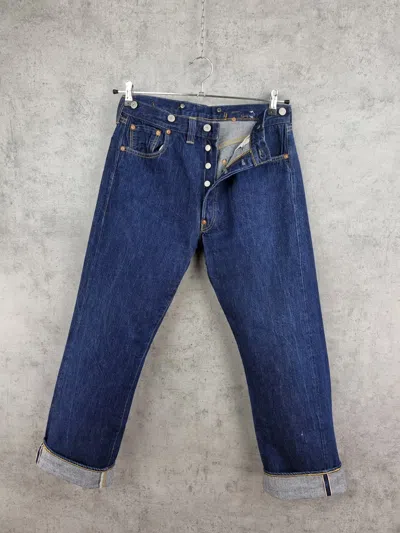 Pre-owned Levis X Levis Vintage Clothing 40s Design Levis 501 Selvedge Jeans Made Is Usa In Navy