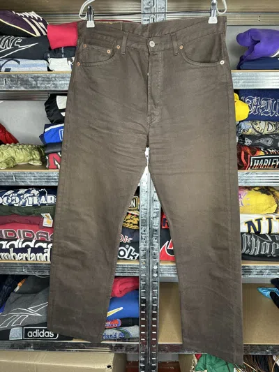Pre-owned Levis X Levis Vintage Clothing Crazy Vintage 90's Levis 501 Jeans Light Wash Tapered In Brown