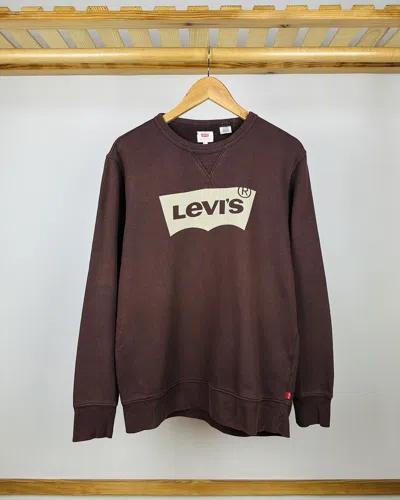 Pre-owned Levis X Levis Vintage Clothing Levi's Vintage Brown Sweatshirt Big Logo