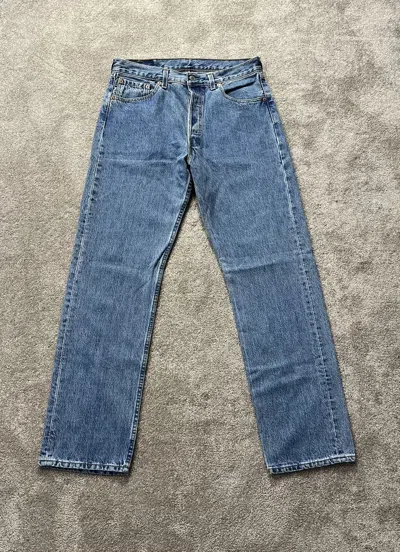 Pre-owned Levis X Levis Vintage Clothing Vintage 90's Levi's 501 Washed Blue Denim Jeans Made