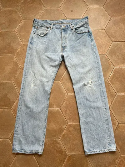 Pre-owned Levis X Levis Vintage Clothing Vintage Levis 501 Distressed Blue Denim Jeans